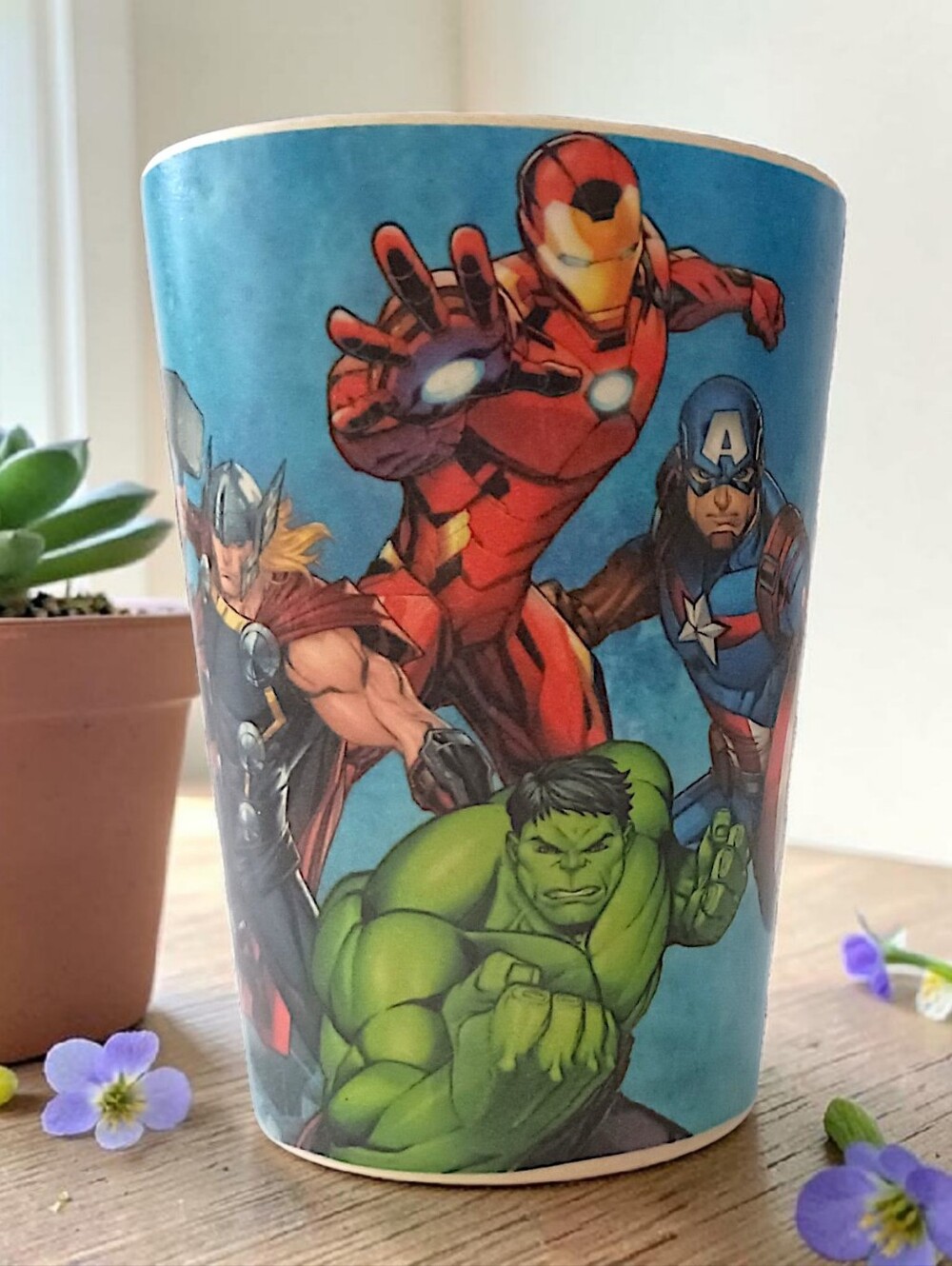 Vintage Marvel Avengers Melamine Cup 0121A Comic Plastic Super Heroes The Hulk - Picture 13 of 16